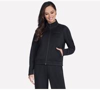Skechers Women's SKECHTECH Shine Track Jacket in Black, Size XS | Polyester