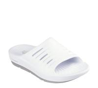 Skechers Women's Slide, White/Gray, 7
