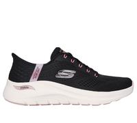 Skechers Women's Slip-ins: Arch Fit 2.0 - Easy Chic Sneaker in Black/Rose Gold, Size 6 | Textile/Synthetic, Vegan, Machine Washable