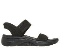 Skechers Slip Ins Arch Fit Go Walk Sandal BBK Black Womens Comfortable Sandals 140844 in a Plain Textile in Size 7