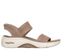 Skechers Women's Slip-ins: Arch Fit 2.0 Sandal - Kennedy Sandals in Tan | Textile, Vegan, Machine Washable