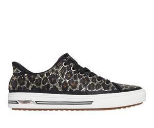 Skechers Women's Slip-ins: Arch Fit Arcade - Dazzle You Sneaker in Black/Leopard, Size 5 | Textile, Vegan