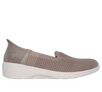 Skechers Women's Slip-ins: Arya - Sweet Voice Slip-On Shoes in Taupe, Size 8 | Textile, Vegan, Machine Washable