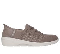 Skechers Women's Slip-ins: Arya - Swiftly Slip-On Shoes in Dark Taupe, Size 7 | Textile, Vegan, Machine Washable