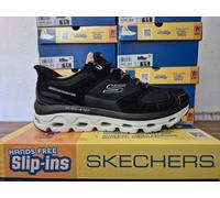 SKECHERS WOMENS SLIP INS BLACK SHOES LADIES MEMORY FOAM TRAINERS SLIP IN 4 6 7 8