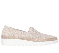 Skechers Women's Slip-ins: BOBS Flexpadrille HI - Serene Peak Slip-On Shoes in Natural, Size 6.5 | Textile, Vegan, Machine Washable
