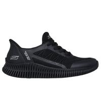 Skechers Women's Slip-ins: BOBS Geo Lite - Divine Pace Sneaker in Black, Size 4 | Synthetic/Textile, Machine Washable
