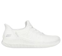 Skechers Women's Slip-ins: BOBS Geo Lite - Divine Pace Sneaker in White, Size 5 | Synthetic/Textile, Machine Washable