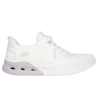 Skechers Women's Slip-ins: BOBS Sport Arc Waves 2.0 - Now It Sneaker in Off White, Size 6 | Textile/Synthetic, Machine Washable