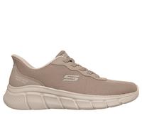 Skechers Women's Slip-ins: BOBS Sport B Flex - Flex Lucy Sneaker in Taupe, Size 5 | Textile/Synthetic, Machine Washable