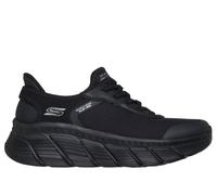 Skechers Women's Slip-ins: BOBS Sport B Flex HI - Linear Force Wedge in Black, Size 8 | Textile/Synthetic, Vegan, Machine Washable