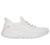 Skechers Women's Slip-ins: BOBS Sport Sparrow 2.0 - Lucky Run Sneaker in Off White, Size 8 | Textile/Synthetic, Machine Washable