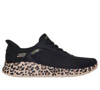Skechers Women's Slip-ins: BOBS Sport Squad Chaos - Daily Prowl Sneaker in Black, Size 3 | Textile/Synthetic, Machine Washable