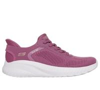 Skechers Women's Slip-ins: BOBS Sport Squad Chaos Sneaker in Dark Rose, Size 3.5 Wide | Textile/Synthetic, Vegan, Machine Washable