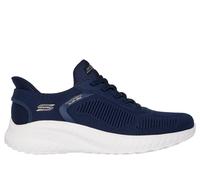 Skechers Women's Slip-ins: BOBS Sport Squad Chaos Sneaker in Navy Blue, Size 4.5 | Textile/Synthetic, Vegan, Machine Washable