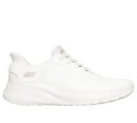 Skechers Women's Bobs Squad Chaos Current Muse Slip-On Sneakers, Off White Textile, 8 UK Wide