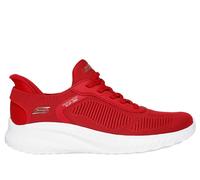 Skechers Women's Hands Free Slip-ins Bobs Squad Chaos-Current Muse Sneaker, Red, 8