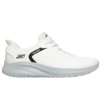 Skechers Women's Slip-ins: BOBS Sport Squad Chaos Sneaker in White/Gray, Size 4 | Textile/Synthetic, Vegan, Machine Washable