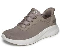 Skechers Womens Slip Ins: Bobs Sport Squad Chaos Trainers Taupe 4 (37)