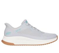 Skechers Women's Slip-ins: BOBS Squad 4 - Staple Look Sneaker in Light Gray, Size 5 | Synthetic/Textile, Machine Washable