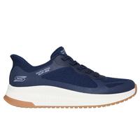 Skechers Women's Slip-ins: BOBS Squad 4 - Staple Look Sneaker in Navy Blue, Size 5.5 | Synthetic/Textile, Machine Washable