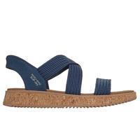 Skechers Women's Slip-ins: BOBS Sun Vibe - Island Stroll Sandals in Navy Blue, Size 5 | Textile, Vegan