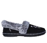 Skechers Women's Slip-ins: BOBS Too Cosy - Meow PJ's Mule in Black, Size 7 | Textile, Vegan