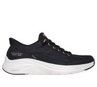 Skechers Women's Slip-ins: Contour Foam - Cosy Fit Golden Hour Sneaker in Black/Rose Gold, Size 8 Wide | Textile/Synthetic/Leather, Vegan, Machine Was