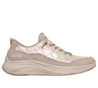 Skechers Women's Slip-ins: Contour Foam - Shining Pearl Sneaker in Taupe, Size 3.5 | Textile/Synthetic/Leather, Machine Washable
