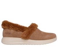 Skechers Women's Slip-ins: Cosy Escape - Snowy Bliss Slipper in Chestnut, Size 4 | Leather/Textile