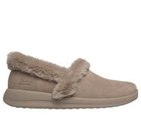 Skechers Women's Slip-ins: Cosy Escape - Snowy Bliss Slipper in Taupe, Size 4 | Leather/Textile