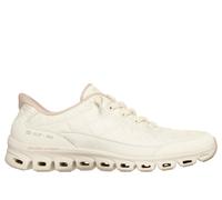 Skechers Women's Slip-ins: Glide-Step - Cosy Fit At Ease Sneaker in Off White, Size 6.5 | Textile/Synthetic/Metal, Machine Washable