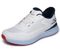 Skechers Women's Slip-Ins: Go Golf Flight Sneakers for Women - Breathable Mesh, Spikeless Traction, White/Navy/Red, 8 UK