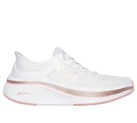 Skechers Women's Slip-ins: GO RUN Elevate 2.0 - Banyan Sneaker in White/Pink, Size 6 | Textile/Synthetic, Machine Washable