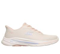 Skechers Women's Slip-ins: GO WALK 8 - Nadia Sneaker in Natural, Size 6 | Textile/Synthetic, Vegan, Machine Washable