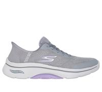 Skechers Women's Slip-ins: GO WALK Arch Fit 2.0 Sneaker in Gray/Lavender, Size 7 | Textile/Synthetic, Vegan, Machine Washable