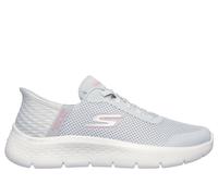 Skechers Women's Slip-ins: GO WALK Flex - Grand Entry Sneaker in Gray/Pink, Size 7 | Textile/Synthetic, Vegan, Machine Washable