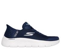 Skechers Women's Slip-ins: GO WALK Flex - Grand Entry Sneaker in Navy Blue/White, Size 6 Wide | Textile/Synthetic, Vegan, Machine Washable