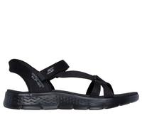 Skechers Women's Slip-ins: GO WALK Flex Sandal - Illuminate Sandals in Black, Size 3 | Textile, Vegan, Machine Washable