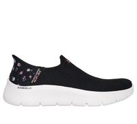 Skechers Women's Slip-ins: GO WALK Flex - Sunset Rose Slip-On Shoes in Black/Pink, Size 5.5 | Textile/Synthetic, Vegan, Machine Washable