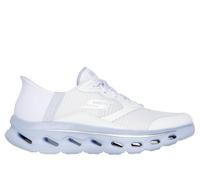 Skechers Women's Slip-ins: GO WALK Glide-Step 2.0 - Belah Sneaker in White/Lavender, Size 4.5 | Textile/Synthetic, Vegan, Machine Washable