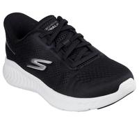 Skechers Women's Go Walk Now Khloe Sneaker, Black Textile/White Trim, 6.5 UK