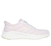 Skechers Women's Slip-ins: GO WALK Now - Khloe Sneaker in White/Pink, Size 7 | Textile/Synthetic, Vegan, Machine Washable