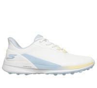 Skechers Women's Slip-ins Golf Waterproof: Pure SI Golf Shoes in White/Light Blue, Size 7 | Synthetic/Textile/Metal, Arch Fit , Hyper Burst