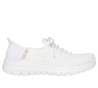 Skechers Women's Slip-ins: Graceful - First Blush Sneaker in White, Size 3 | Textile/Synthetic, Vegan, Machine Washable
