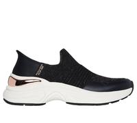 Skechers Women's Slip-ins: Hazel - Priya Sneaker in Black/Rose Gold, Size 8 | Textile/Synthetic, Vegan