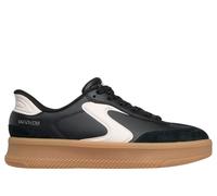 Skechers Women's Slip-ins: Hotshot HI - Lifted Luxe Sneaker in Black/White, Size 5 | Synthetic/Leather