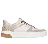 Skechers Women's Slip-ins: Jade - Radiant Roar Sneaker in Natural/Gold, Size 5 | Synthetic/Leather/Metal