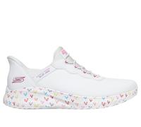 Skechers Women's Slip-ins JGoldcrown: BOBS Sport Squad Chaos - Joy Glow Sneaker in White, Size 8 | Textile/Synthetic, Machine Washable