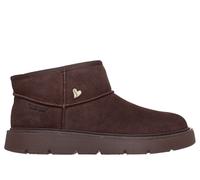 Skechers Women's Slip-ins: Keepsakes Cosy - Cosy Mini Boots in Chocolate, Size 6 | Leather/Metal/Textile